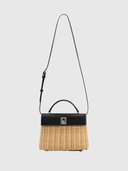 Marie 22 Haute Rattan – Black Leather & Silver Hardware