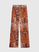 25WWPW02 Paisley Corduroy Pants - Naranja