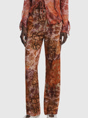 25WWPW02 Paisley Corduroy Pants - Naranja