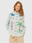 Adelyn Oversized Shirt - Light Blue