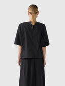 Aimee Top - Black Cotton Tencel