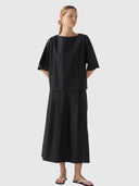 Aimee Top - Black Cotton Tencel
