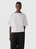 Aimee Top - White Poplin