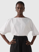 Aimee Top - White Poplin