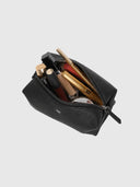 Pebble Leather Travel Pouch – Black