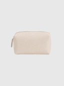 Pebble Leather Travel Pouch – Sand Ivory