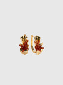 Arcen Earring – Gold with Red Agate