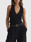 Double Sided Monogram Belt – Black/Tan/Gold