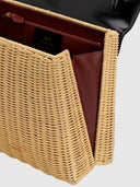 Marie 28 Haute Rattan – Black Leather & Gold Hardware