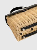 Marie 22 Haute Rattan – Black Leather & Silver Hardware
