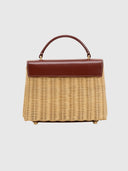 Marie 22 Haute Rattan – Brown Leather & Gold Hardware