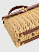 Marie 22 Haute Rattan – Brown Leather & Gold Hardware