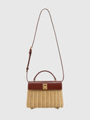 Marie 22 Haute Rattan – Brown Leather & Gold Hardware