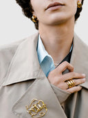Monogram Brooch – Gold