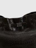 Morgan Shoulder Bag 35 – Chocolate Croc Embossed Leather