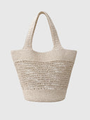 Palma Raffia Tote – Sand Ivory