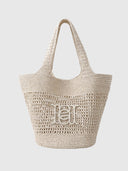 Palma Raffia Tote – Sand Ivory