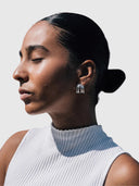 Vein Earring – White Gold