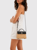 Marie 22 Haute Rattan – Black Leather & Silver Hardware