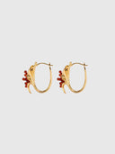 Arcen Earring – Gold with Red Agate
