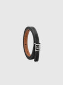 Double Sided Monogram 1.5cm Belt – Black/Tan/Silver