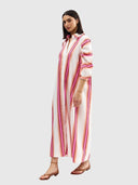 Blythe Dress - Poppy Papaya Stripe