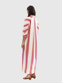 Blythe Dress - Poppy Papaya Stripe
