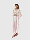 Ellery Blouse - Antique Bark Stripe