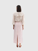 Ellery Blouse - Antique Bark Stripe