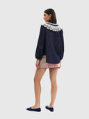 Lyana Blouse - Indigo Denim Lace