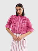 Leonie Blouse - Poppy Bark Stripe