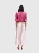 Leonie Blouse - Poppy Bark Stripe