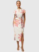 Avis Linen Viscose Top - Nautilus Bloom