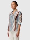 Calantha Cotton Silk Shirt - Iridescent Stripe