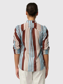 Calantha Cotton Silk Shirt - Iridescent Stripe