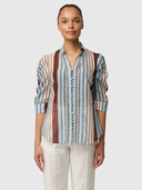 Calantha Cotton Silk Shirt - Iridescent Stripe