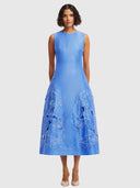 Cleo Applique Sleeveless Maxi Dress - Azure