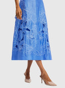 Cleo Applique Sleeveless Maxi Dress - Azure