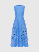 Cleo Applique Sleeveless Maxi Dress - Azure