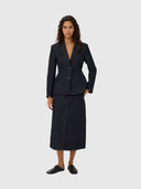 Deirdra Denim Blazer - Dark Blue Denim