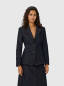Deirdra Denim Blazer - Dark Blue Denim