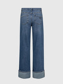 Dara Turn Up Jeans – Mid Blue