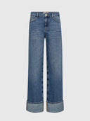 Dara Turn Up Jeans – Mid Blue