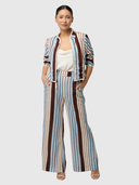 Delray Reversible Printed Linen Jacket - Nautilus Bloom / Iridescent Stripe