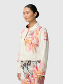 Delray Reversible Printed Linen Jacket - Nautilus Bloom / Iridescent Stripe