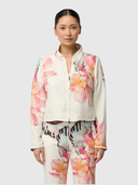 Delray Reversible Printed Linen Jacket - Nautilus Bloom / Iridescent Stripe