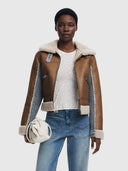 25WWEW39 Combined Shearling Jacket - Marron