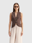 Lana Knit Vest – Chocolate