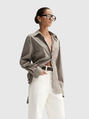 Emry Shirt – Taupe Stripe