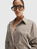 Emry Shirt – Taupe Stripe
